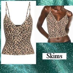 Skims Fits Everybody Picot Cami Tank Jaguar Print